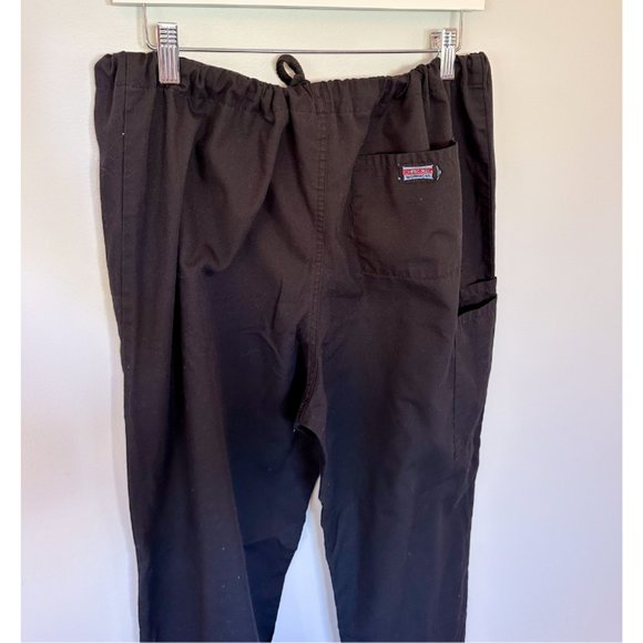 Men's Cherokee Black Scrub or Work Pants with Drawstring Waist - Picture 9 of 9